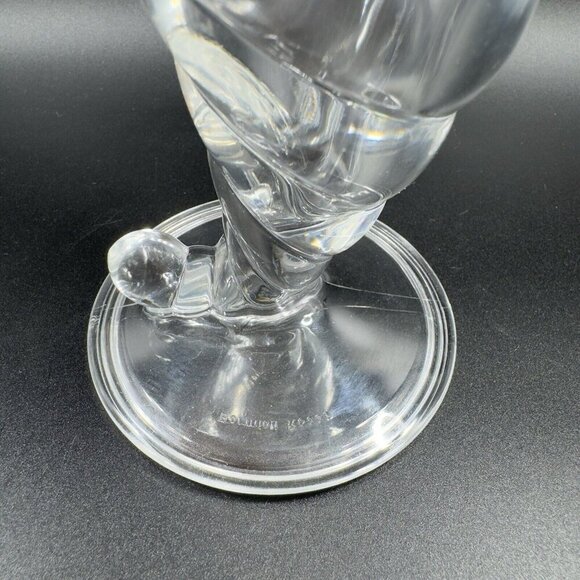 Bormioli Rocco Cornucopia Horn Shape Optic Crystal Clear Ice Cream Gelato Dish - Picture 6 of 12